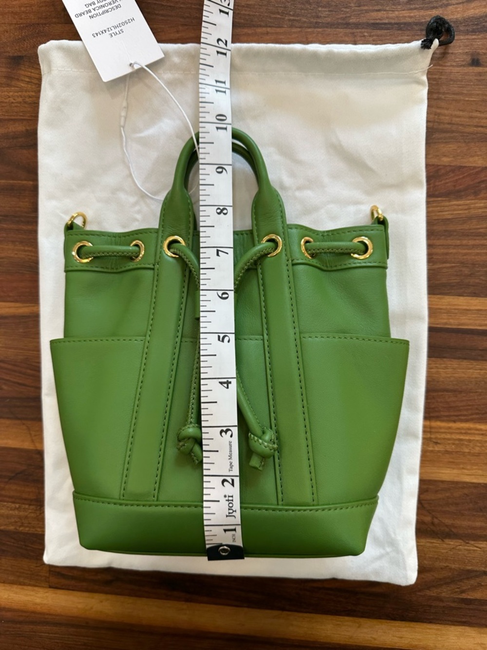 NWT - Veronica Beard - Mini Goody Bag - in Lemon Grass Green - Picture 6 of 15